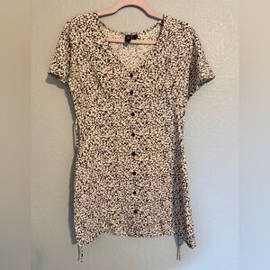 Volcom Black and Pink Button-Down Dress. Size small (4/6). Too cute!!
